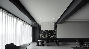 暗黑系极简主义设计，黑白灰极致碰撞打造高级质感空间(图1)