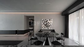 暗黑系极简主义设计，黑白灰极致碰撞打造高级质感空间(图9)