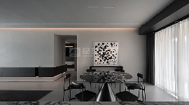 暗黑系极简主义设计，黑白灰极致碰撞打造高级质感空间(图8)