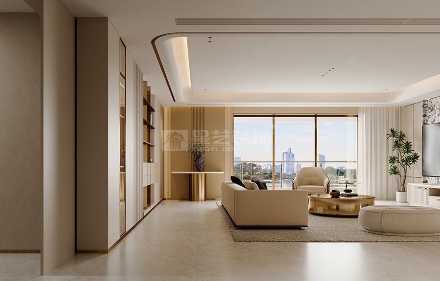 380㎡大平层现代风设计，尺度赋能简而不凡的居住体验(图1)