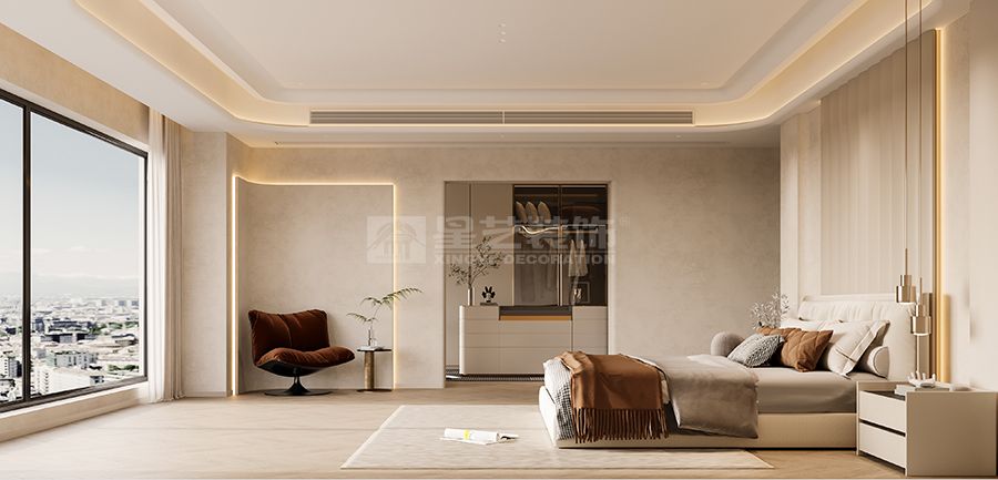 380㎡大平层现代风设计，尺度赋能简而不凡的居住体验(图9)