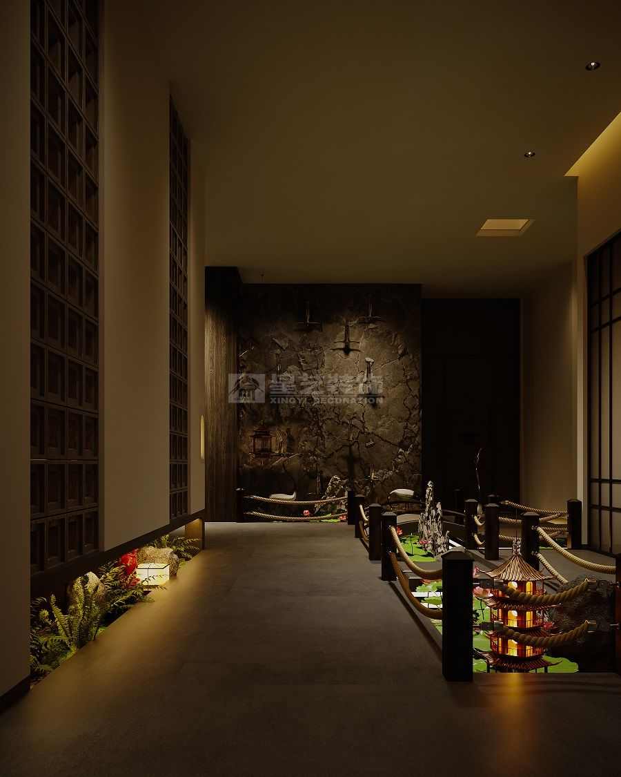 高端私人会所设计三大包间双茶室格局商业接待空间(图4)