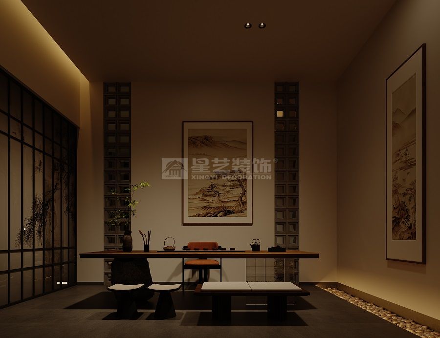 高端私人会所设计三大包间双茶室格局商业接待空间(图11)