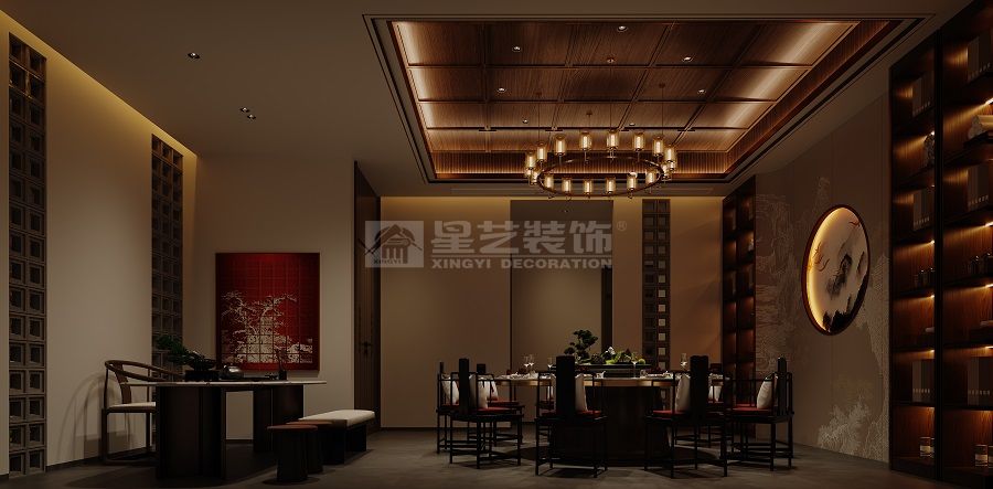 高端私人会所设计三大包间双茶室格局商业接待空间(图17)