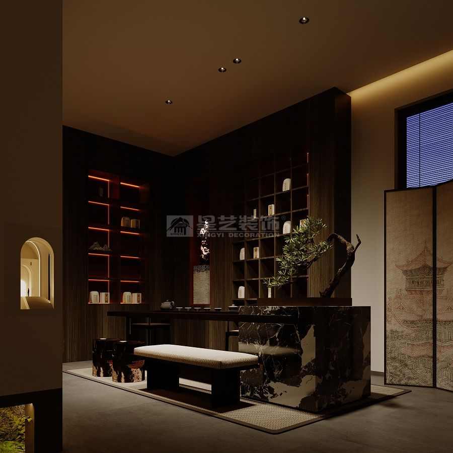 高端私人会所设计三大包间双茶室格局商业接待空间(图19)