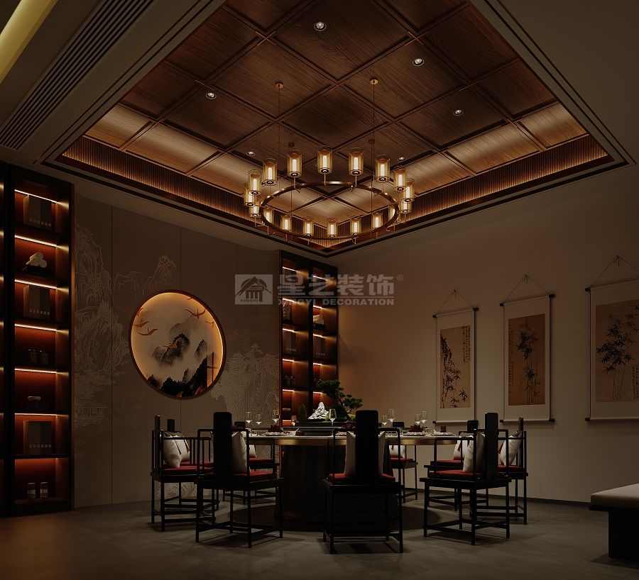 高端私人会所设计三大包间双茶室格局商业接待空间(图20)