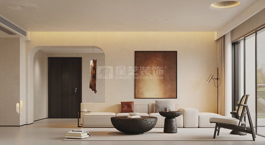 侘寂风微水泥装修设计，打造宁静休闲家居空间(图1)