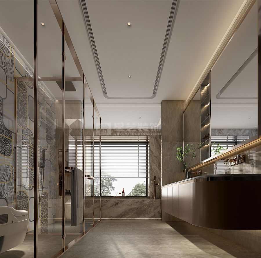 荔湾黄沙江畔480平意式轻奢大平层设计，影木金属打造低调奢华质感(图10)