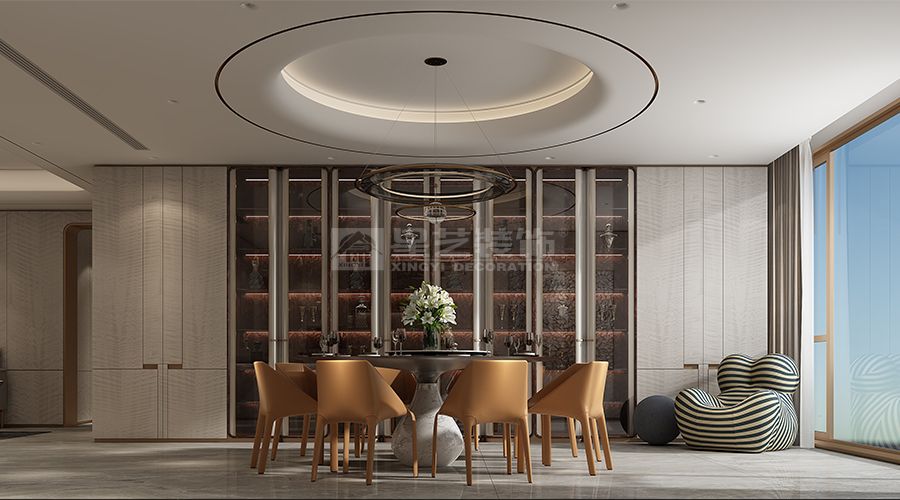 荔湾黄沙江畔480平意式轻奢大平层设计，影木金属打造低调奢华质感(图3)