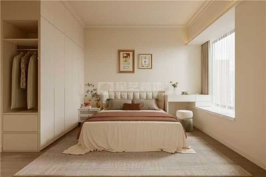 轻法式极简风格设计，奶油色调打造优雅舒适私域空间(图6)