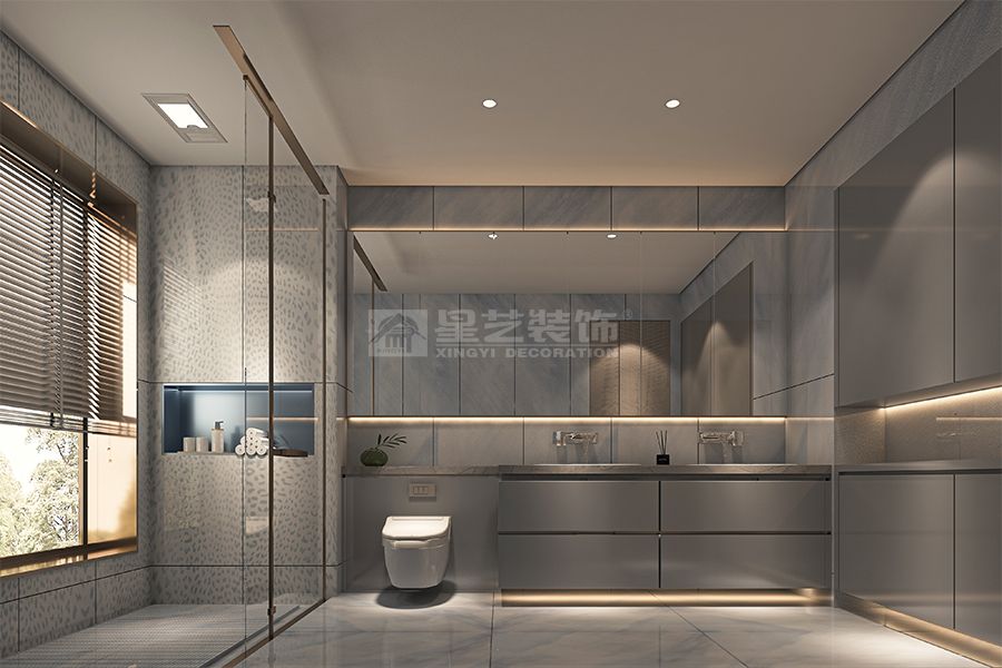 荔湾黄沙江畔480平意式轻奢大平层设计，影木金属打造低调奢华质感(图11)