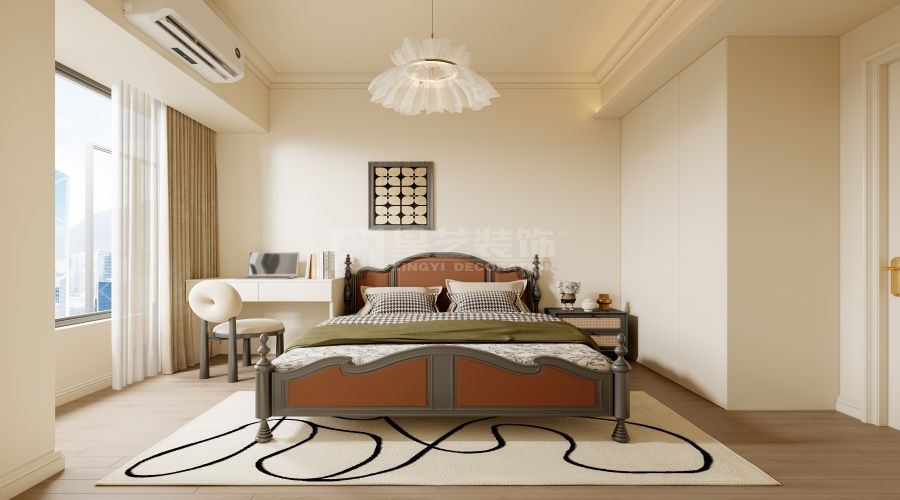 轻法式极简风格设计，奶油色调打造优雅舒适私域空间(图4)