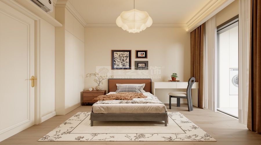 轻法式极简风格设计，奶油色调打造优雅舒适私域空间(图5)