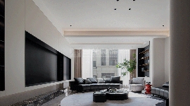 现代轻奢家居设计黑白灰基调下的极简奢华空间打造(图1)