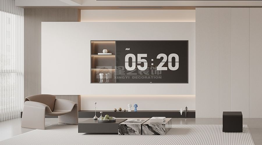 现代简约客厅设计将空间还给生活本质(图1)