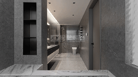 现代轻奢家居设计黑白灰基调下的极简奢华空间打造(图6)