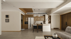 极简风住宅设计米白原木色调打造温馨舒适空间(图1)