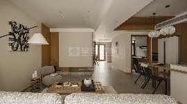 极简风住宅设计米白原木色调打造温馨舒适空间(图2)