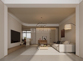 空间为本质感为魂的设计理念，打造通透流动的高级简约空间(图1)