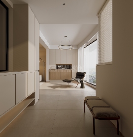 空间为本质感为魂的设计理念，打造通透流动的高级简约空间(图3)