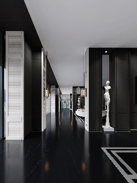 黑白时尚设计演绎优雅生活空间，艺术与实用完美融合(图6)