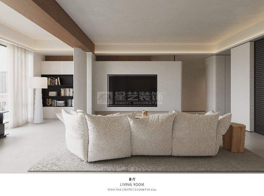 自然极简客厅设计，打造都市治愈系空间(图3)