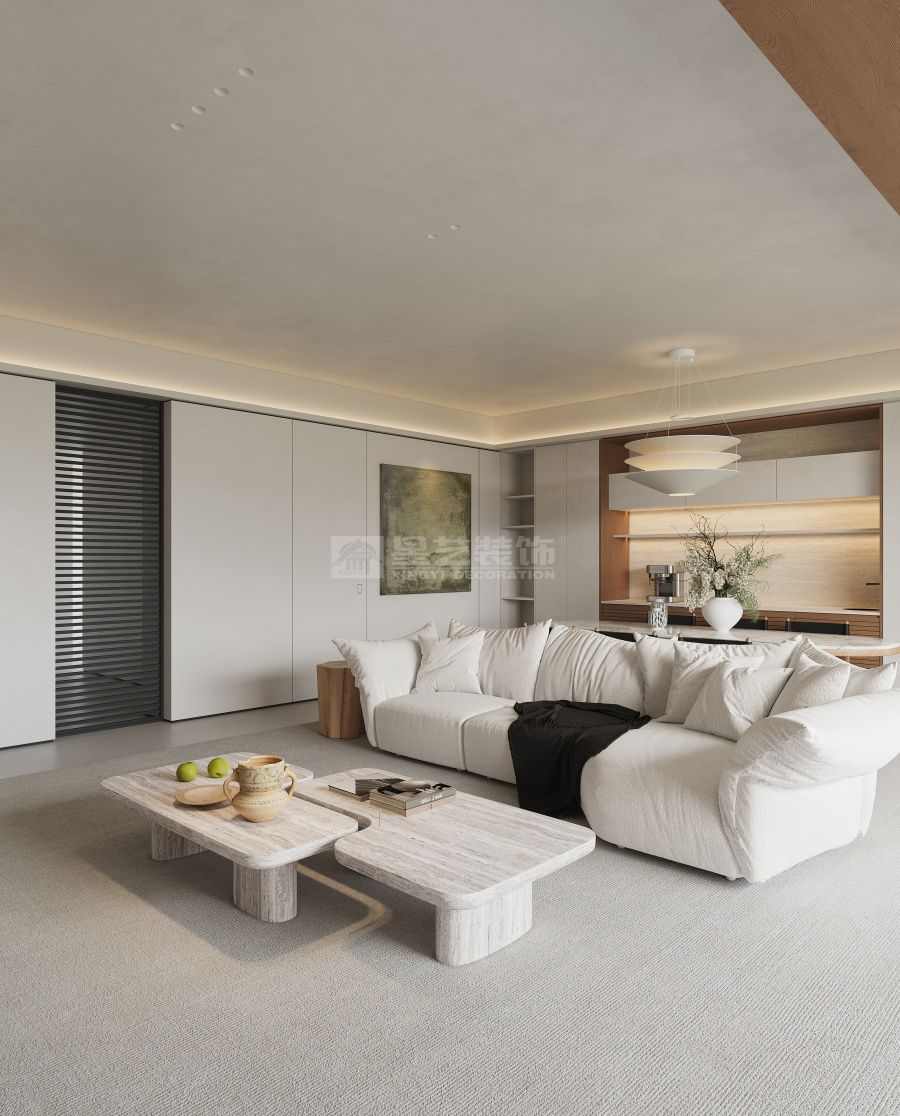 自然极简客厅设计，打造都市治愈系空间(图4)