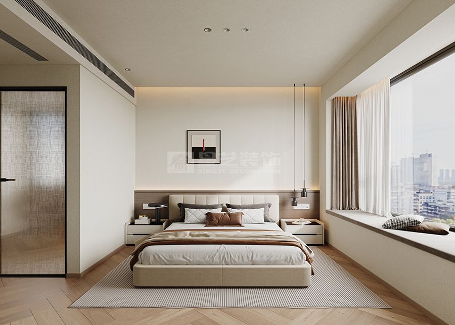 自然柔棕轻奢家居设计，打造温暖通透的现代居所(图9)