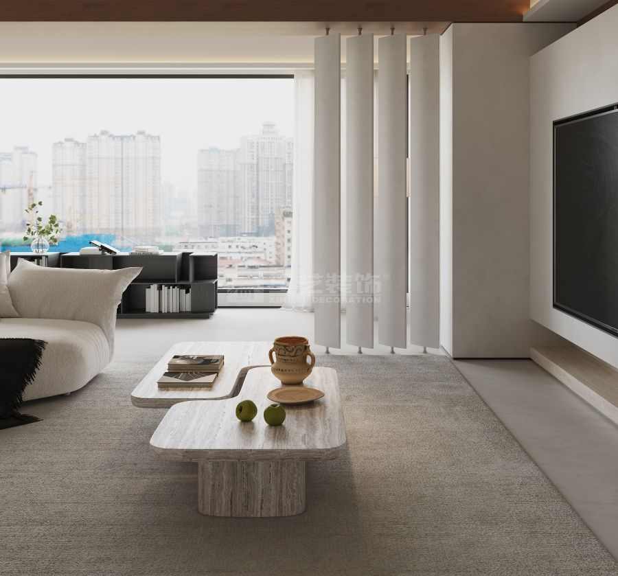 自然极简客厅设计，打造都市治愈系空间(图5)