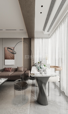 现代简约轻奢住宅设计，低饱和度色调打造高级居住体验(图3)