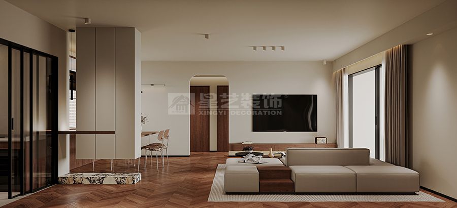 现代简约家居设计质感碰撞层次美学与精致收纳平衡(图2)