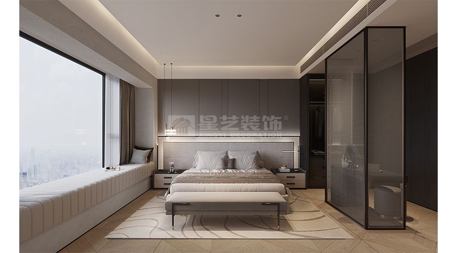 深色系现代家居设计，天然木皮与金属玻璃的精致搭配(图10)