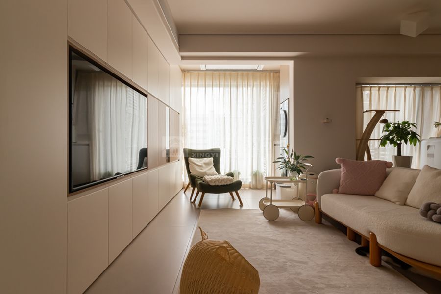 奶油原木风90后女生住宅设计，让不喜欢变刚刚好(图1)