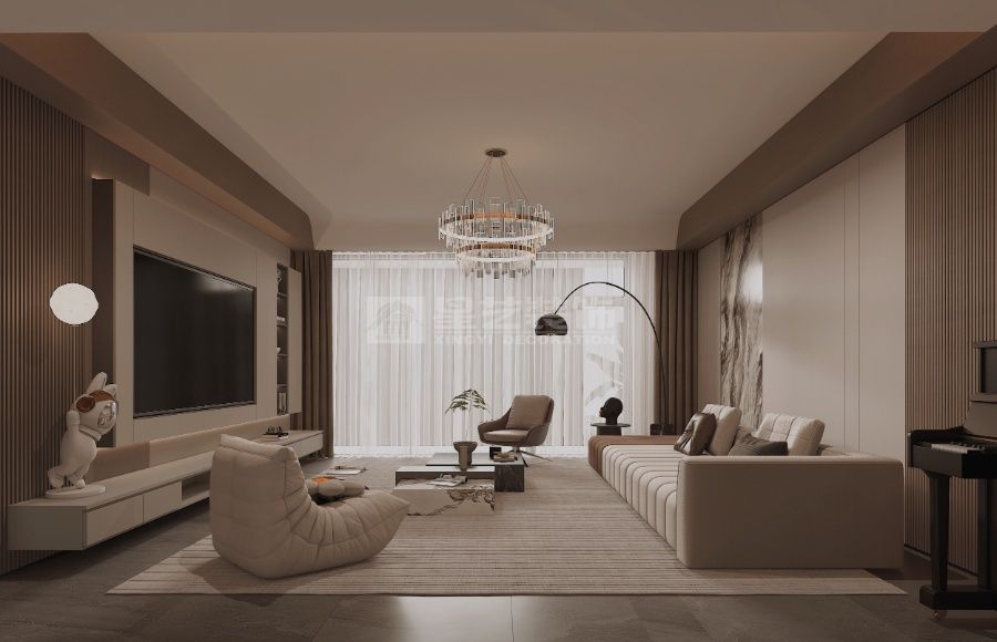 奢雅轻简设计打造现代艺术居所，材质共生营造高级松弛感(图2)