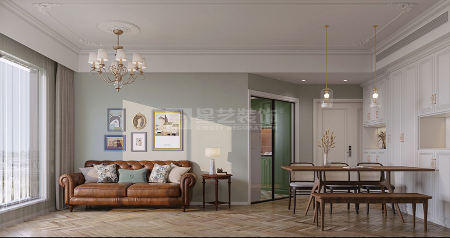 小户型夏日改造设计，大色块营造清凉舒适空间(图1)