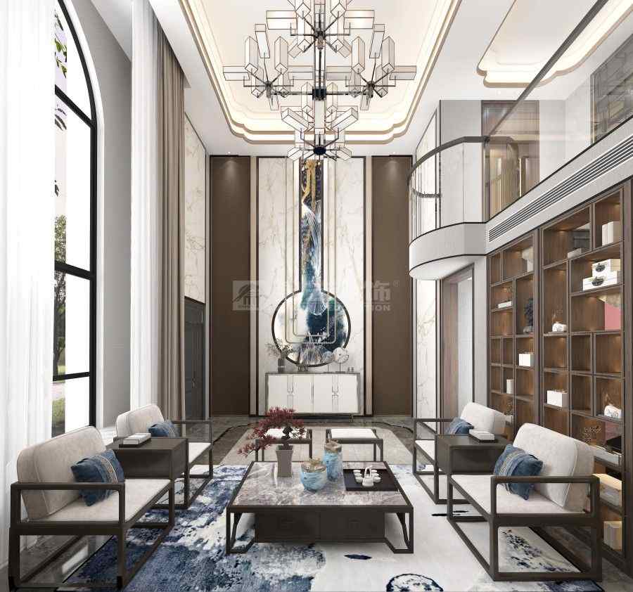 简雅现代东方韵味住宅设计，光影庭院营造静谧生活空间(图2)