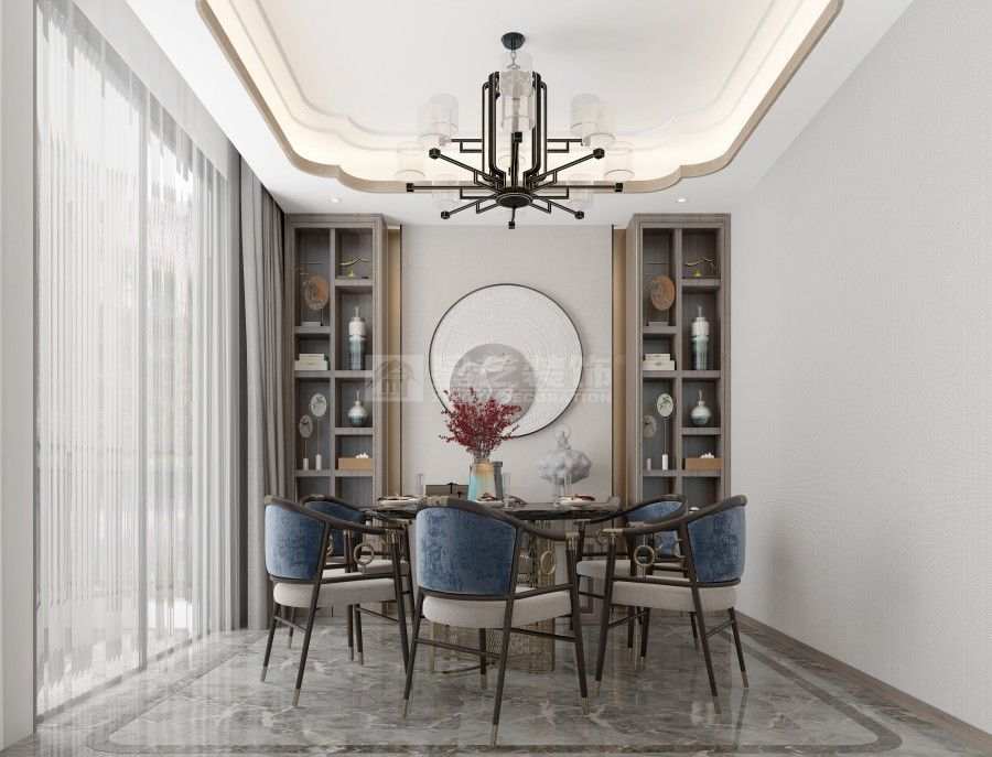 简雅现代东方韵味住宅设计，光影庭院营造静谧生活空间(图4)