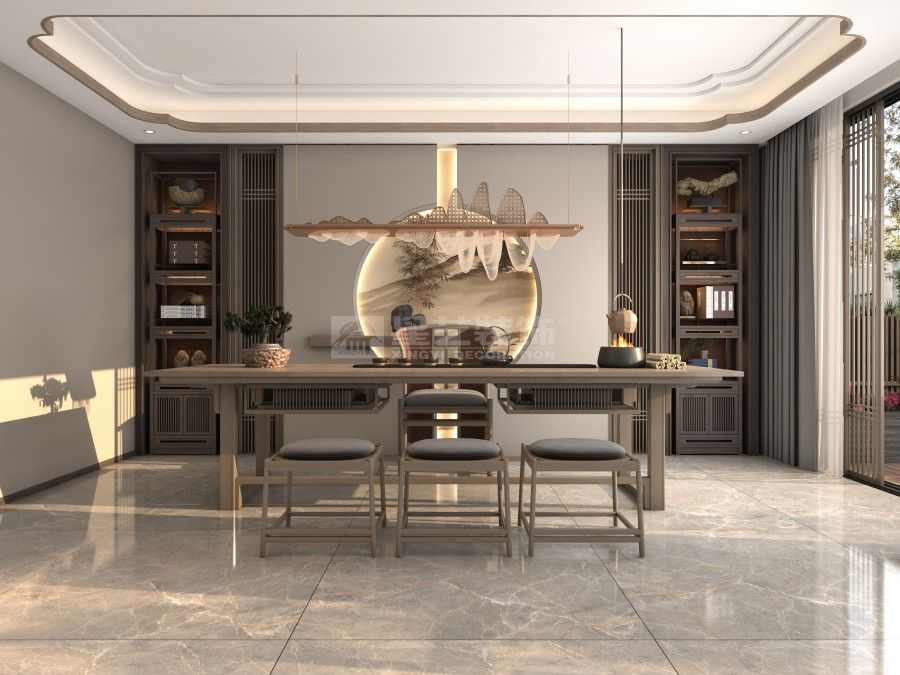 简雅现代东方韵味住宅设计，光影庭院营造静谧生活空间(图11)