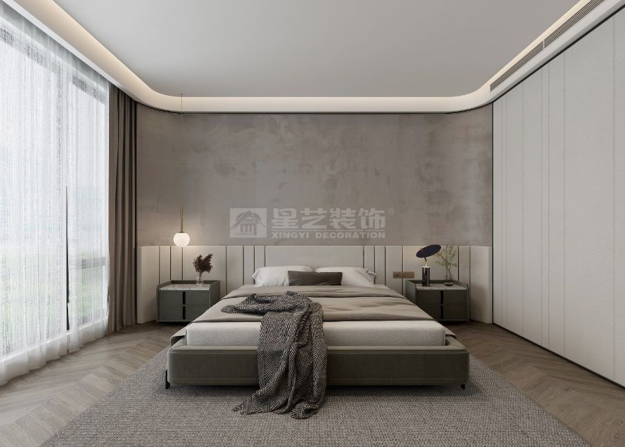 现代极简自然共生设计，灰白立面通透玻璃营造都市静谧栖居(图5)