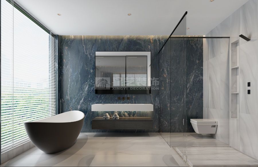 现代极简自然共生设计，灰白立面通透玻璃营造都市静谧栖居(图8)