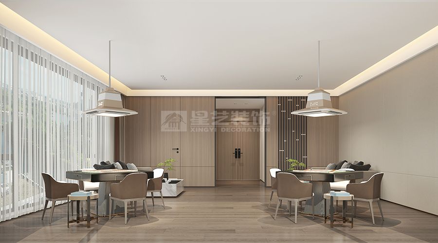 董事长私人会所设计，现代简约风格打造高端多功能休闲空间(图5)