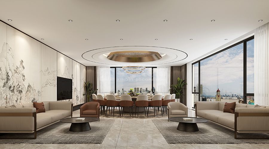 董事长私人会所设计，现代简约风格打造高端多功能休闲空间(图13)