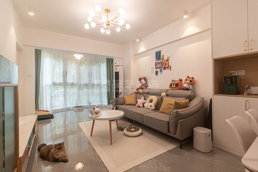 双生林光间北欧风设计，开放式布局营造通透猫居空间(图1)