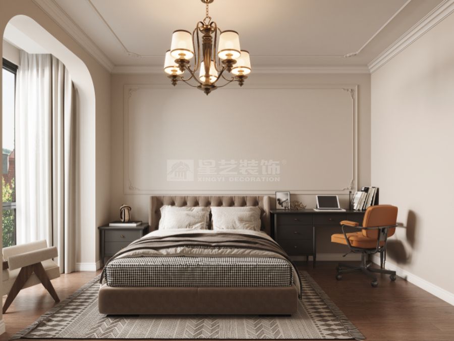 美式别墅设计复古地砖配实木地板营造温馨舒适空间(图5)