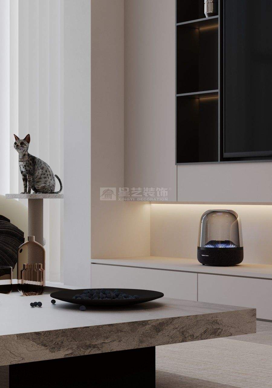 老破小空间改造奶油风设计，学区房采光优化与功能布局解决方案(图3)