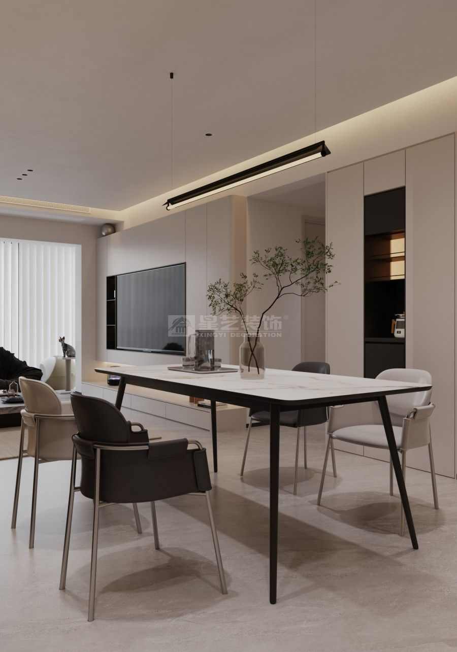 老破小空间改造奶油风设计，学区房采光优化与功能布局解决方案(图7)