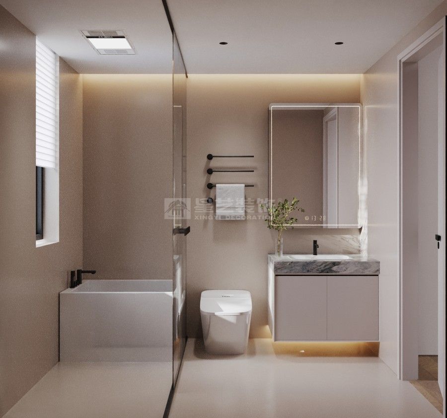 老破小空间改造奶油风设计，学区房采光优化与功能布局解决方案(图10)