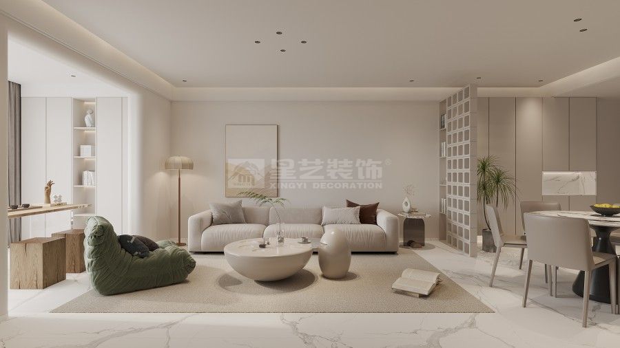 奶油极简设计风格打造温暖舒适家居空间(图7)