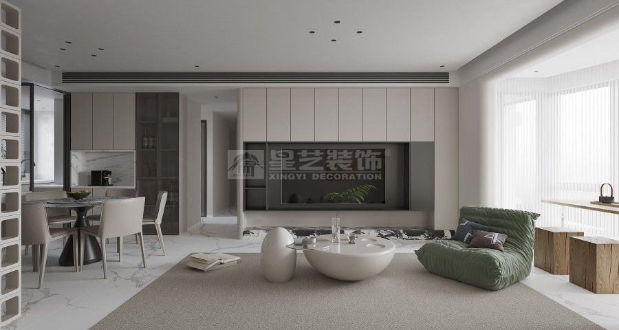 奶油极简设计风格打造温暖舒适家居空间(图11)