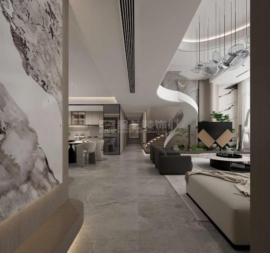 奢雅秩序设计打造精致现代餐厨空间，大理石金属材质营造通透氛围(图8)